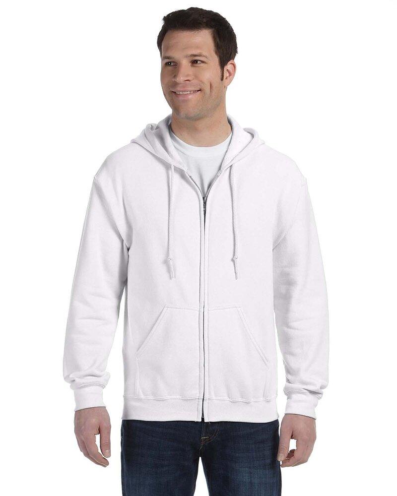 Gildan sweatshirt with zipper for men dark white