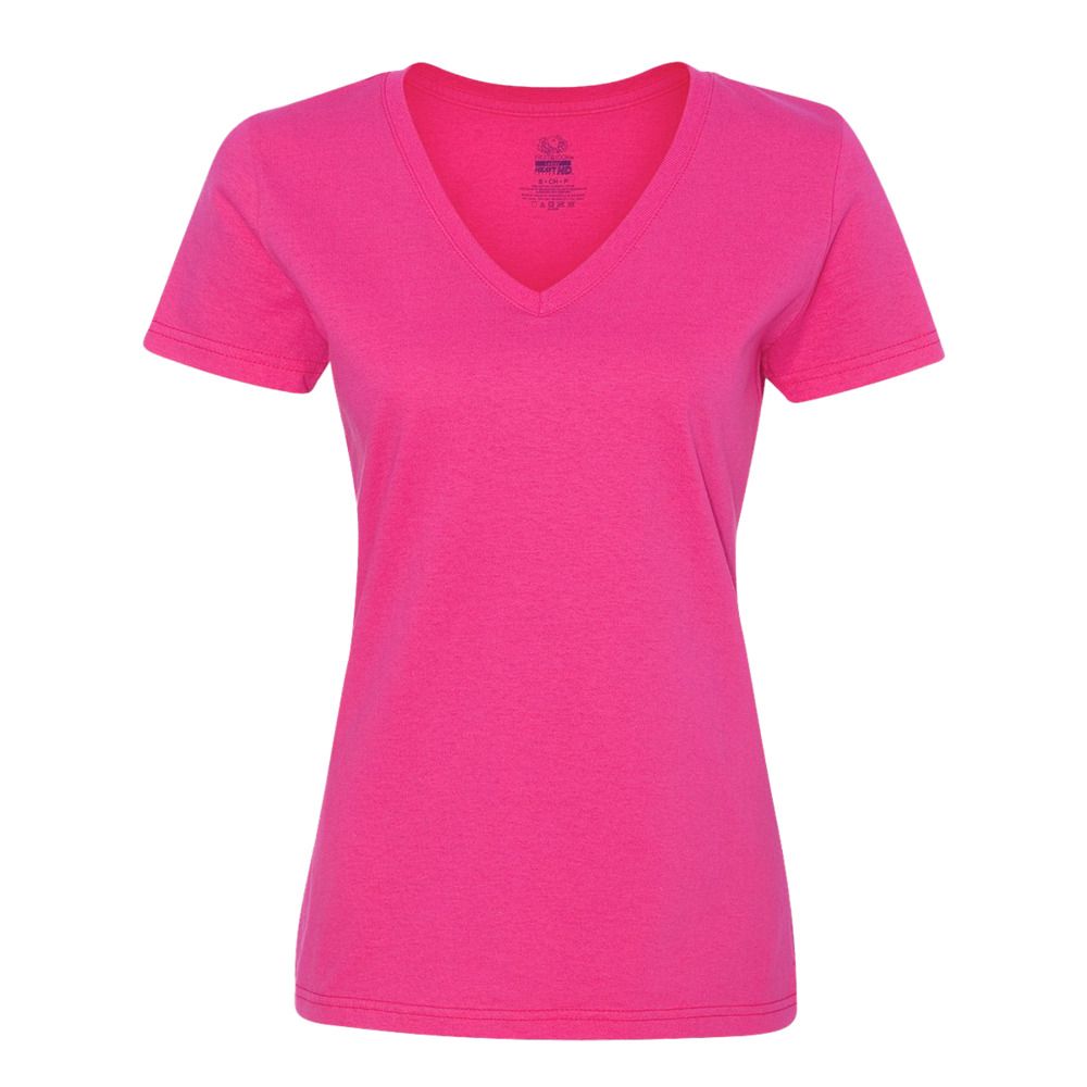 Fruit of the Loom L39VR - Women V-Neck T-Shirt