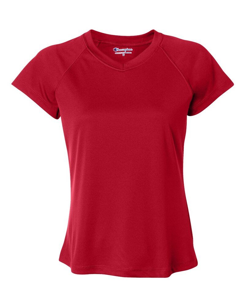 Champion CW23 - Ladies' Double Dry® V-Neck Performance T-Shirt