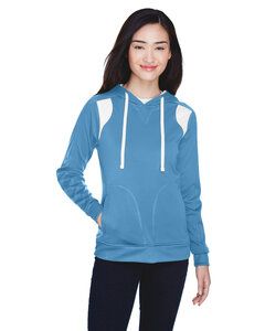 Team 365 TT30W - Ladies Elite Performance Hoodie Sp Lt Blue/Wht