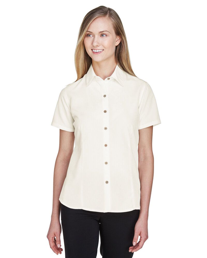 Harriton M560W - Ladies Barbados Textured Camp Shirt