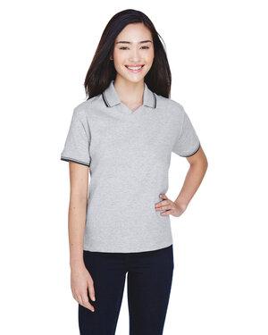 Devon & Jones D140W - Ladies Tipped Perfect Pima Interlock Polo