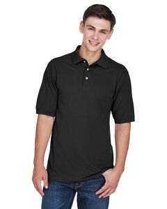 Harriton M265T - Men's Tall Easy Blend Polo Black