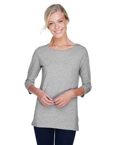 Devon & Jones DP192W - Perfect Fit Ladies Ballet Bracelet-Length Knit Top Grey Heather