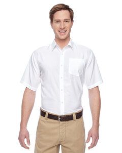 Harriton M610S - Men's Paradise Short-Sleeve Performance Shirt White