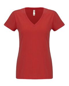 Next Level 6480 - Women's Sueded Short Sleeve V Red