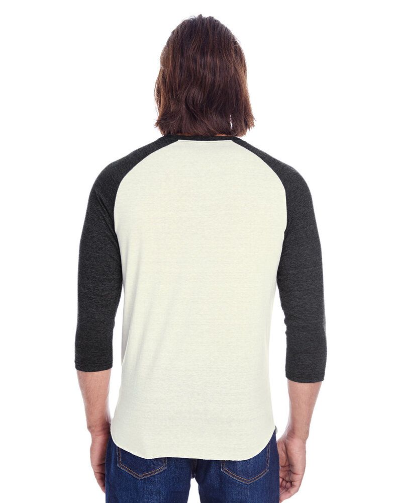 Threadfast 302G - Unisex Triblend 3/4-Sleeve Raglan