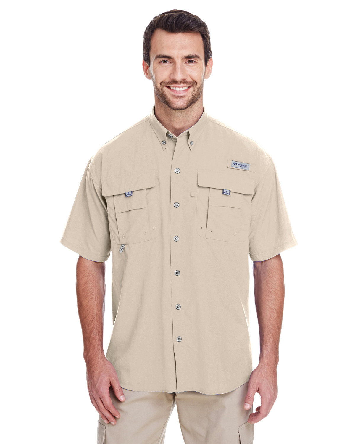 Columbia 7047 - Men's Bahama II Short-Sleeve Shirt - FOSSIL - L