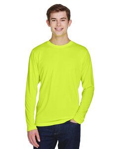 Team 365 TT11L - Men's Zone Performance Long-Sleeve T-Shirt Safety Yellow