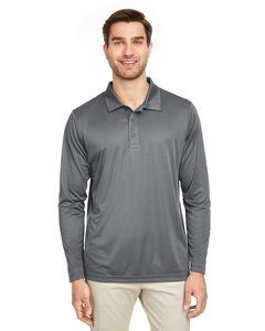 Team 365 TT51L - Men's Zone Performance Long Sleeve Polo Sport Graphite