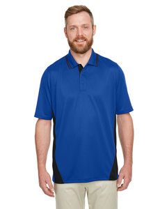 Harriton M386T - Men's Tall Flash Snag Protection Plus IL Colorblock Polo Tr Royal/Black