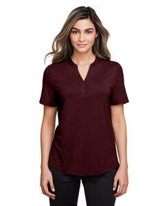 North End NE100W - Ladies Jaq Snap-Up Stretch Performance Polo Burgundy