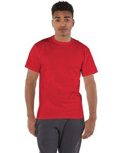 Champion T525C - Adult 6 oz. Short-Sleeve T-Shirt Red