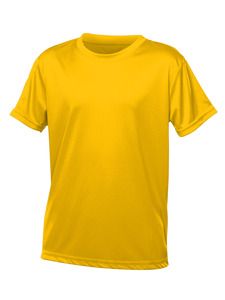 Blank Activewear Y720 - Youth T-shirt Short Sleeve, 100% Polyester Interlock, Dry Fit Gold