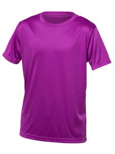 Blank Activewear Y720 - Youth T-shirt Short Sleeve, 100% Polyester Interlock, Dry Fit Purple