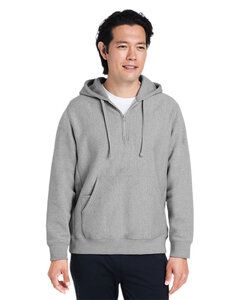 Team 365 TT97 - Unisex Zone HydroSport Heavyweight Quarter-Zip Hooded Sweatshirt Athletic Heather