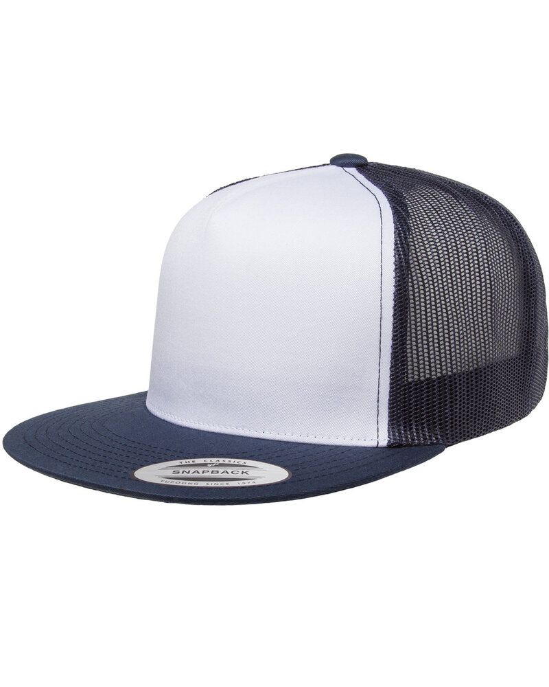 Yupoong 6006W - Adult Classic Trucker with White Front Panel Cap