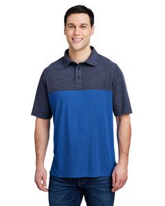 Core365 CE112C - Men's Fusion ChromaSoft Colorblock Polo Tru Royl/C Nv H