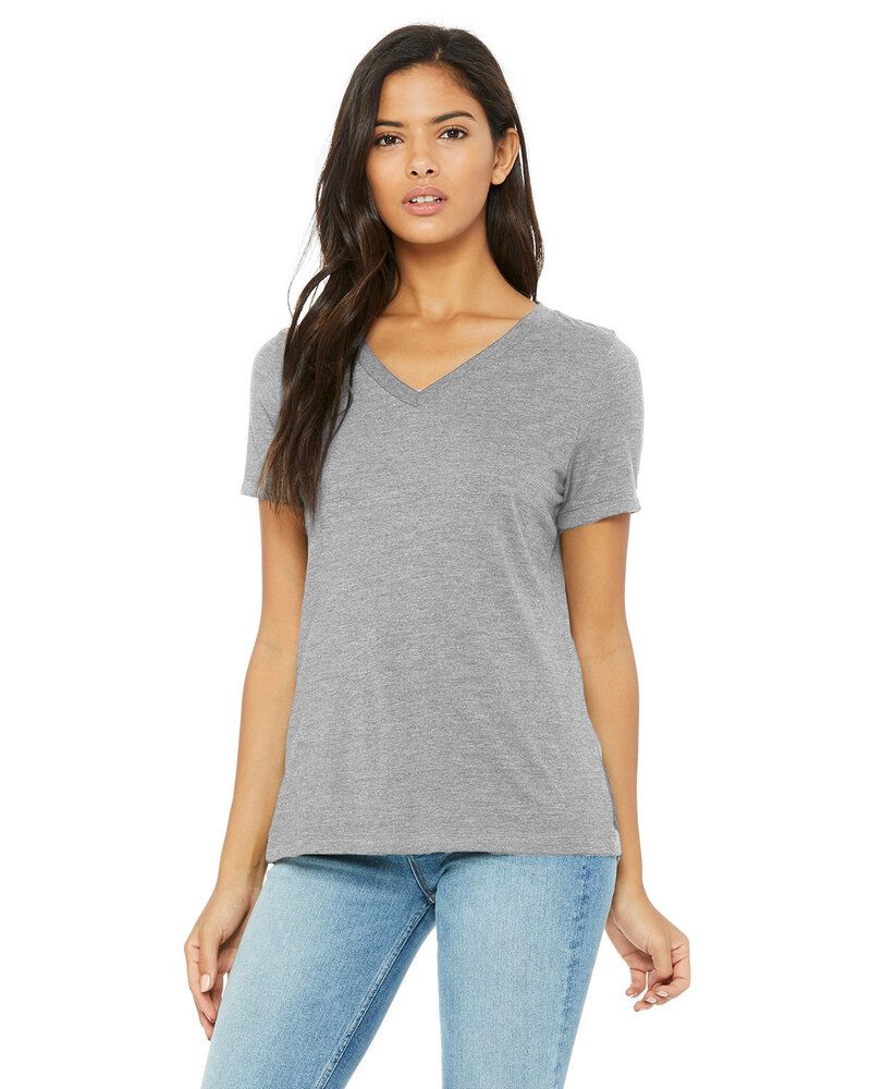 Bella+Canvas 6405CVC - Ladies Relaxed Heather CVC Jersey V-Neck T-Shirt