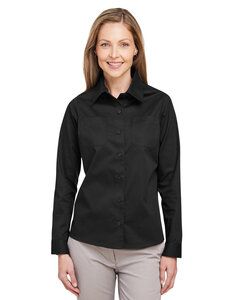 Harriton M585LW - Ladies Advantage IL Long-Sleeve Workshirt Black