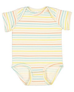 Rabbit Skins 4424 - Fine Jersey Infant Lap Shoulder Creeper  Sunkissed Stripe