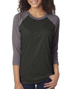 Next Level Apparel 6051 - Unisex Triblend 3/4-Sleeve Raglan Premium Heather/ Vintage Black