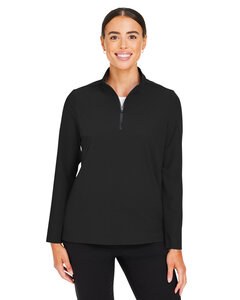 Devon & Jones DG410W - Crownlux Performance® Ladies Windsor Welded Quarter-Zip Black