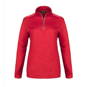 CX2 L00876 - Hillcrest Ladies 1/4 Zip Fleece Red