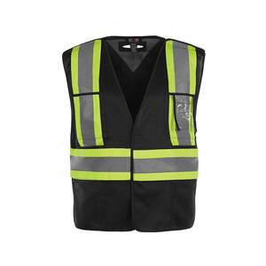 CX2 L01170 - Protector One Size High Vis Safety Vest Black