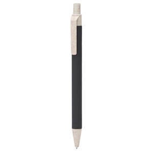 EgotierPro Q8029 - RETRACTABLE PEN WHEAT FIBER Noir/Greige