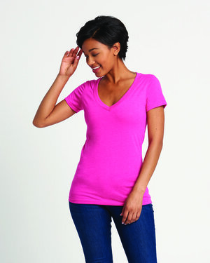 Next Level Apparel 6640 - Ladies CVC Deep V-Neck T-Shirt