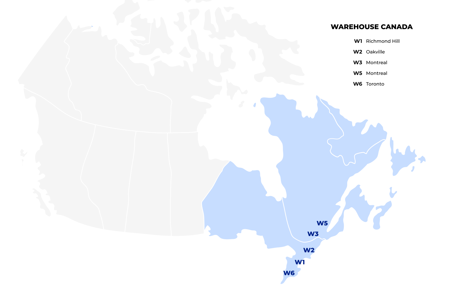 Shipping map ca